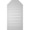 Ekena Millwork Octagonal Top Surface Mount PVC Gable Vent w/ 2"W x 1-1/2"P Brickmould Frame, 16"W x 30"H GVPOT16X3002SF - alternate 5